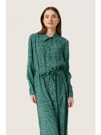 Soaked In Luxury Green Block Midi