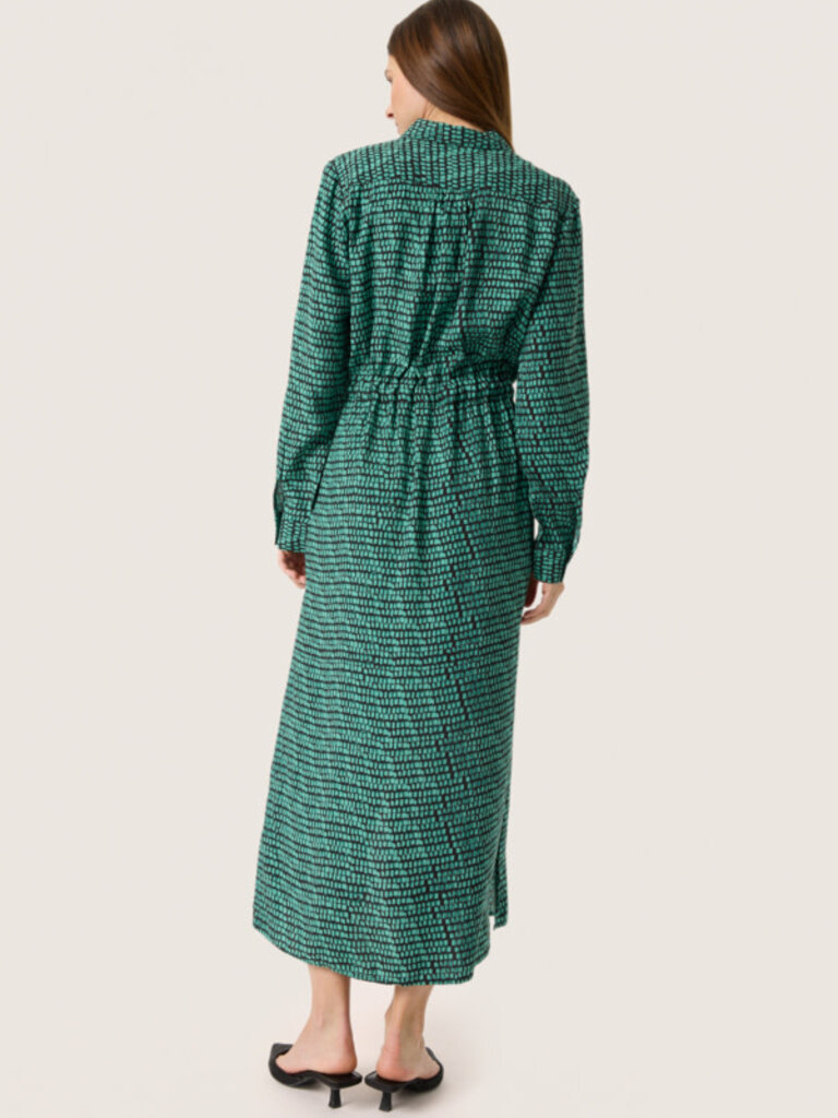 Soaked In Luxury Green Block Midi