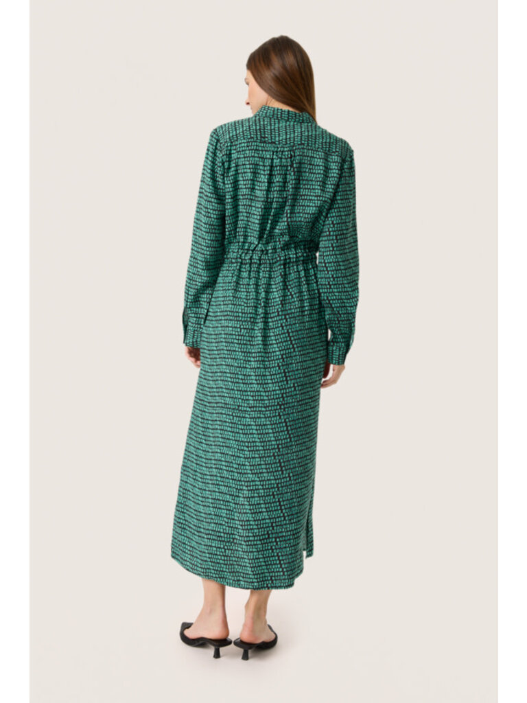 Soaked In Luxury Green Block Midi