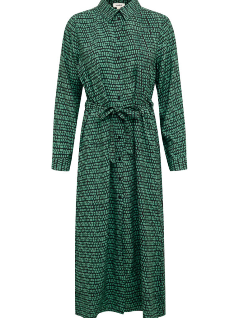 Soaked In Luxury Green Block Midi