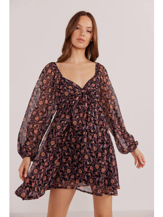 Mink Pink Tie Front Babydoll Mini