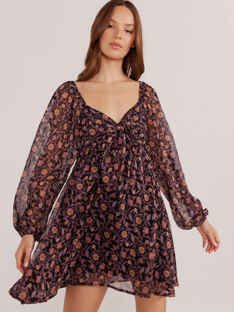 Mink Pink Tie Front Babydoll Mini