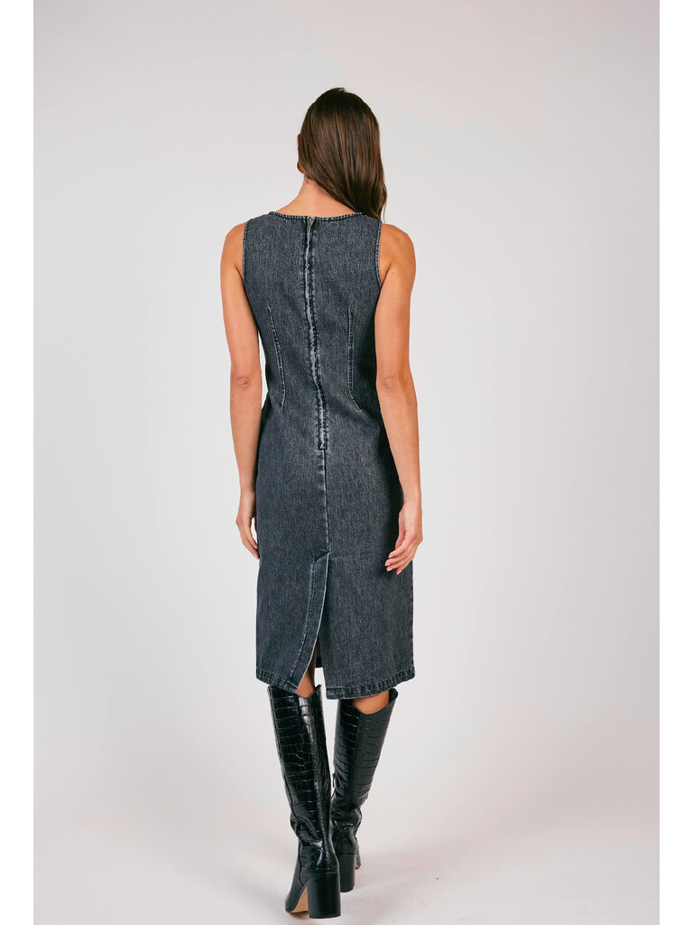 Sage The Label Fitted Denim Midi