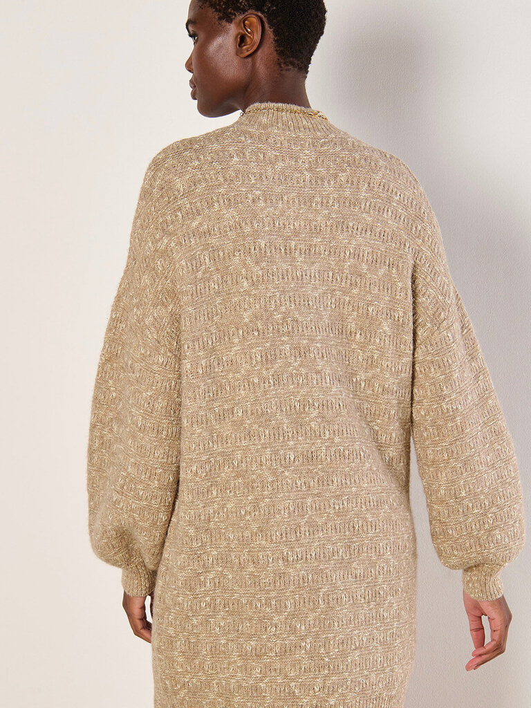 Apricot Cream Stone Knit Dress