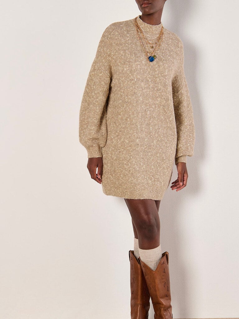 Apricot Cream Stone Knit Dress
