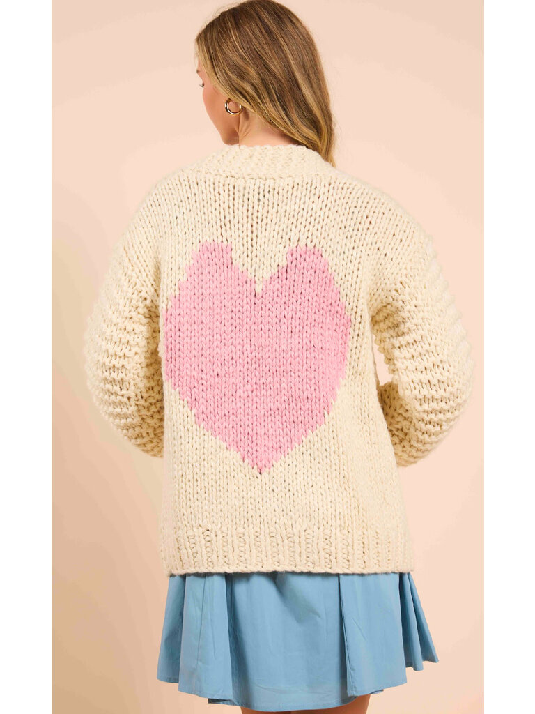 Sadie & Sage Heart You Cream Cardi