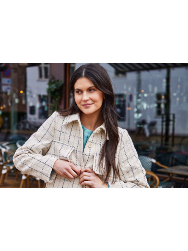 Fransa Cream Check Jacket