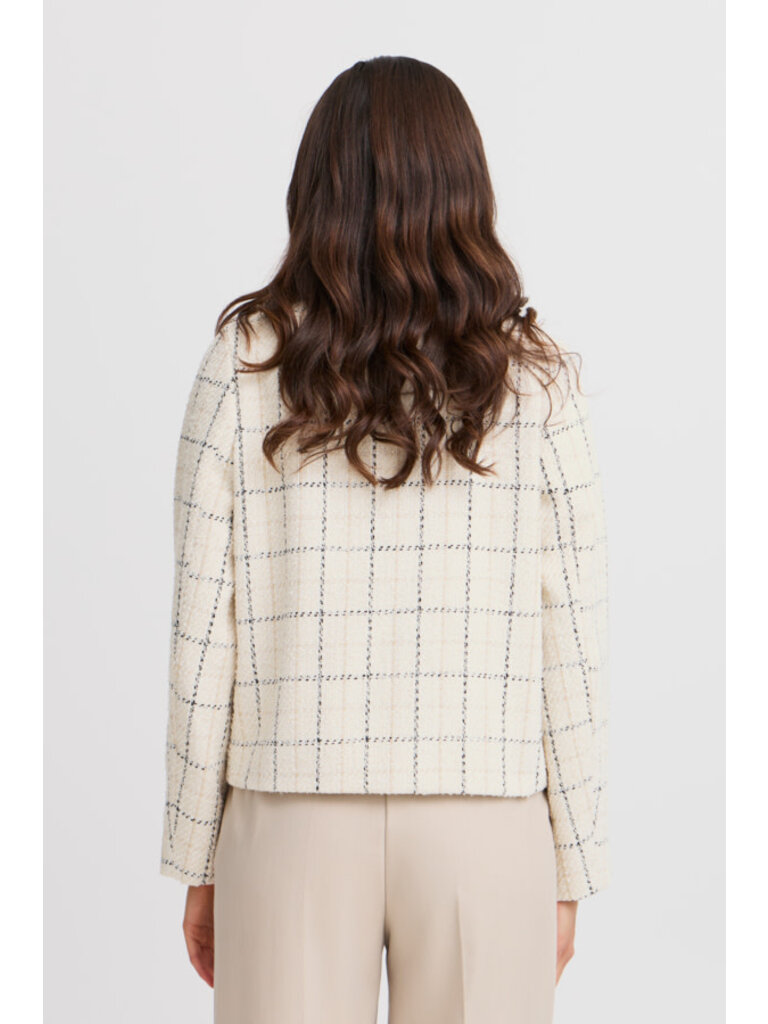 Fransa Cream Check Jacket