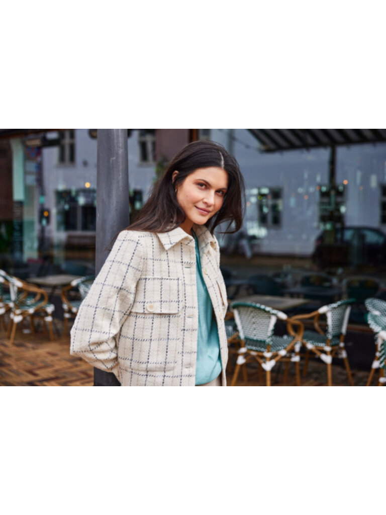 Fransa Cream Check Jacket