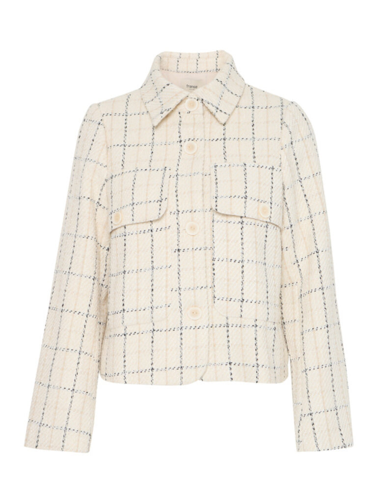 Fransa Cream Check Jacket