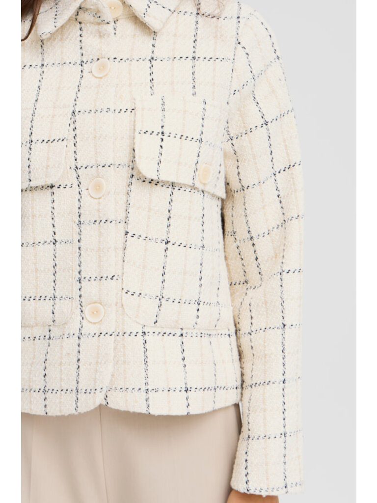 Fransa Cream Check Jacket