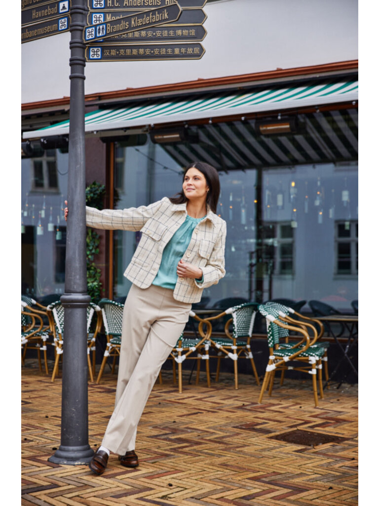 Fransa Cream Check Jacket