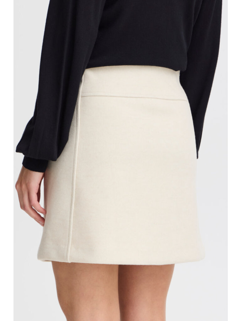 ICHI Oatmeal Felt Skirt