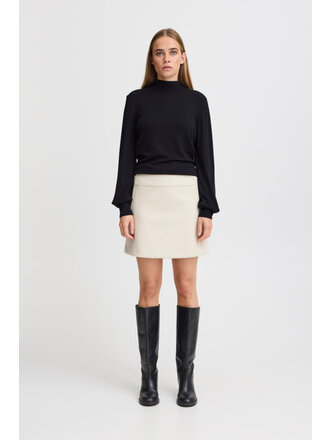 ICHI Oatmeal Felt Skirt