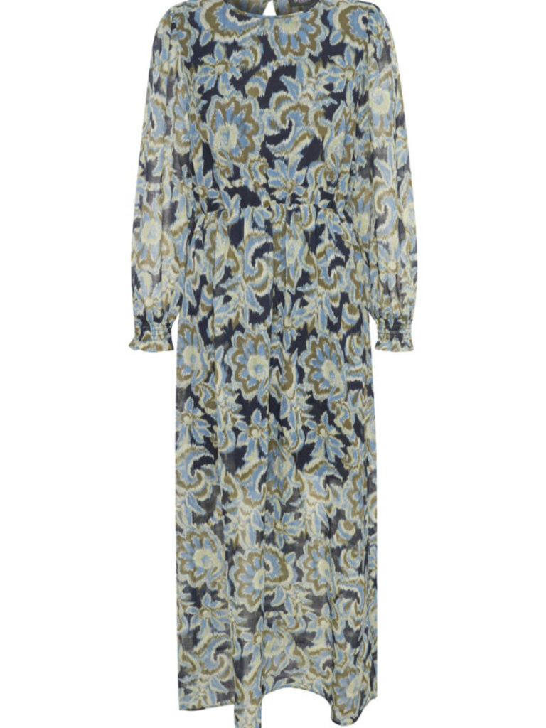 Soaked In Luxury Ikat Open Back Midi