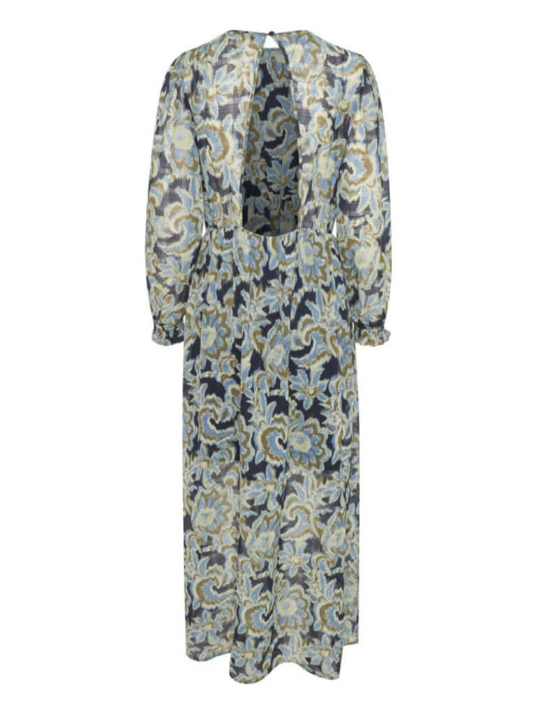 Soaked In Luxury Ikat Open Back Midi