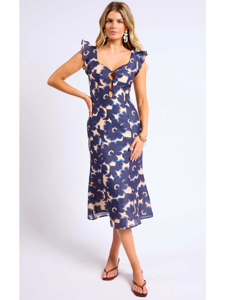 Sage The Label Navy Sweetheart Midi