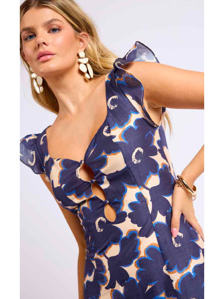 Sage The Label Navy Sweetheart Midi