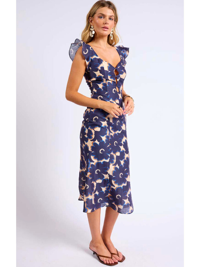 Sage The Label Navy Sweetheart Midi