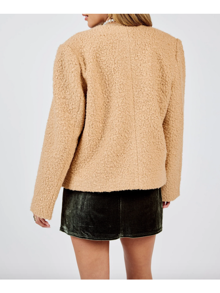 Sadie & Sage Textured Beige Jacket