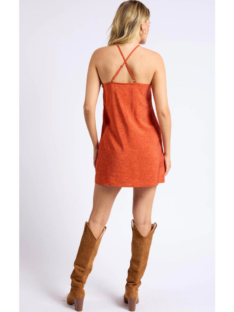 Sage The Label Orange Halter Mini