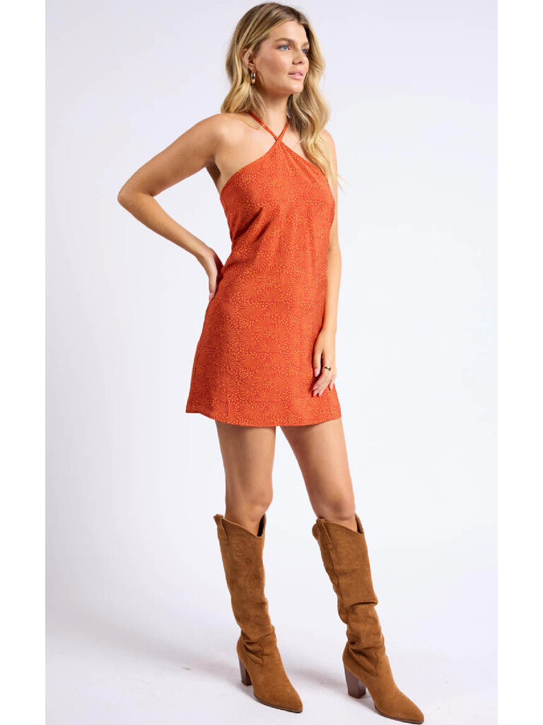 Sage The Label Orange Halter Mini