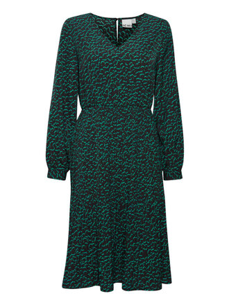 ICHI Green Pleated Dress