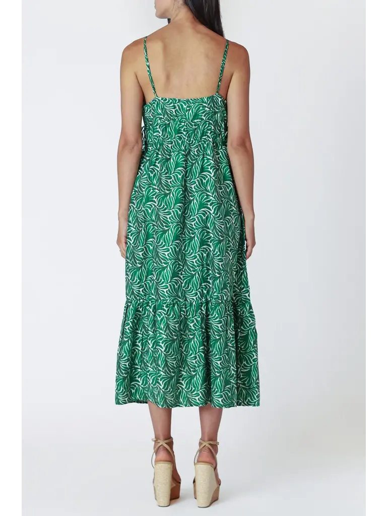 Dex Palm Leaf Midi Dress