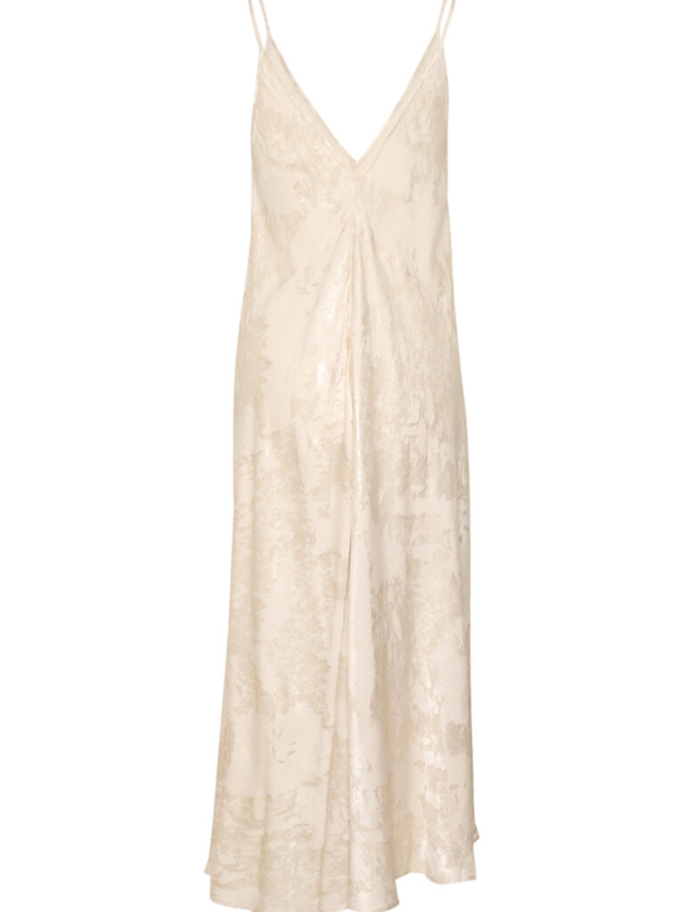 Soaked In Luxury Metallic Scroll Dress