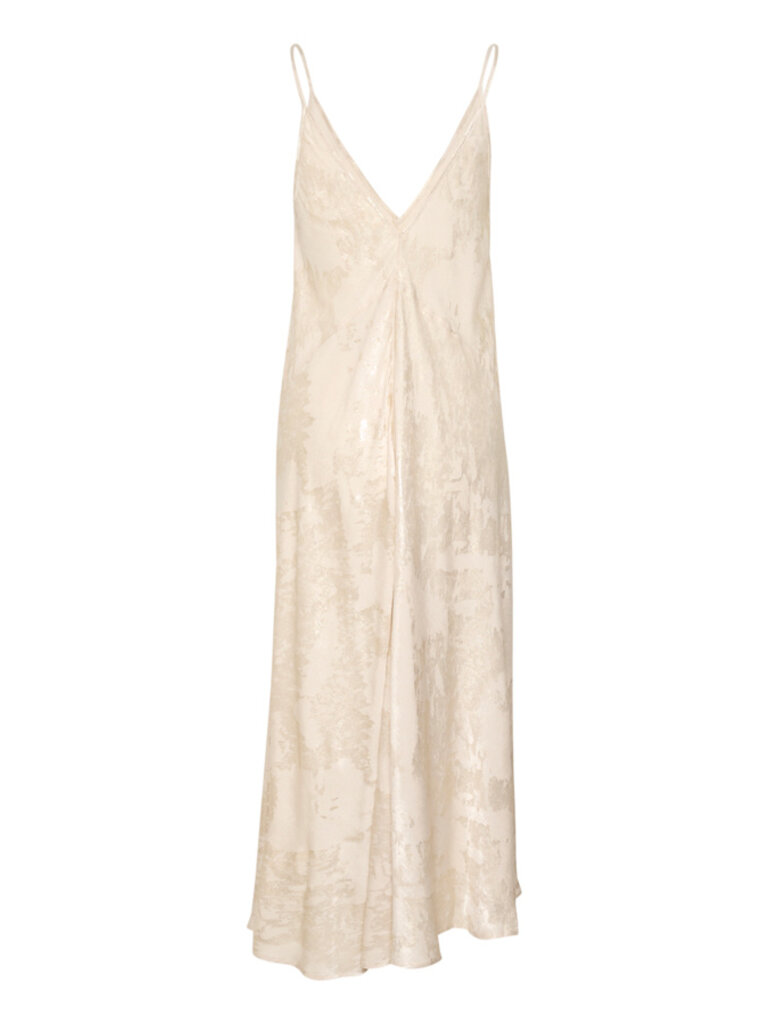 Soaked In Luxury Metallic Scroll Dress