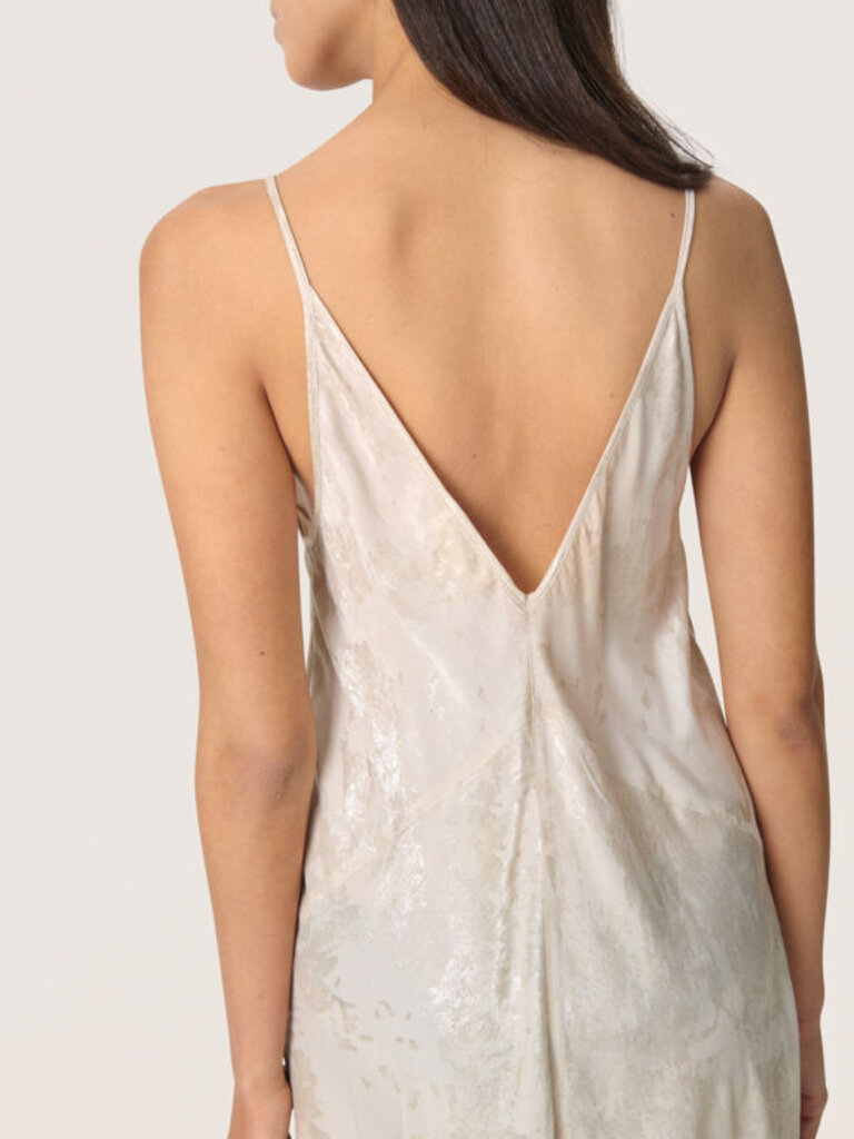 Soaked In Luxury Metallic Scroll Dress