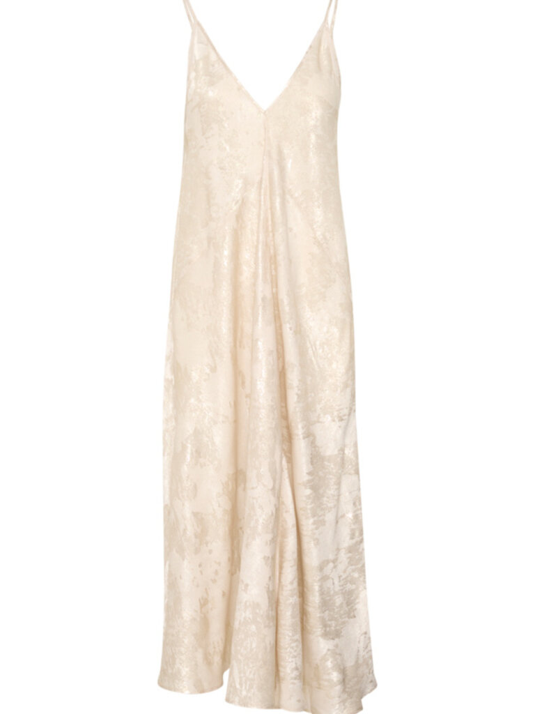 Soaked In Luxury Metallic Scroll Dress