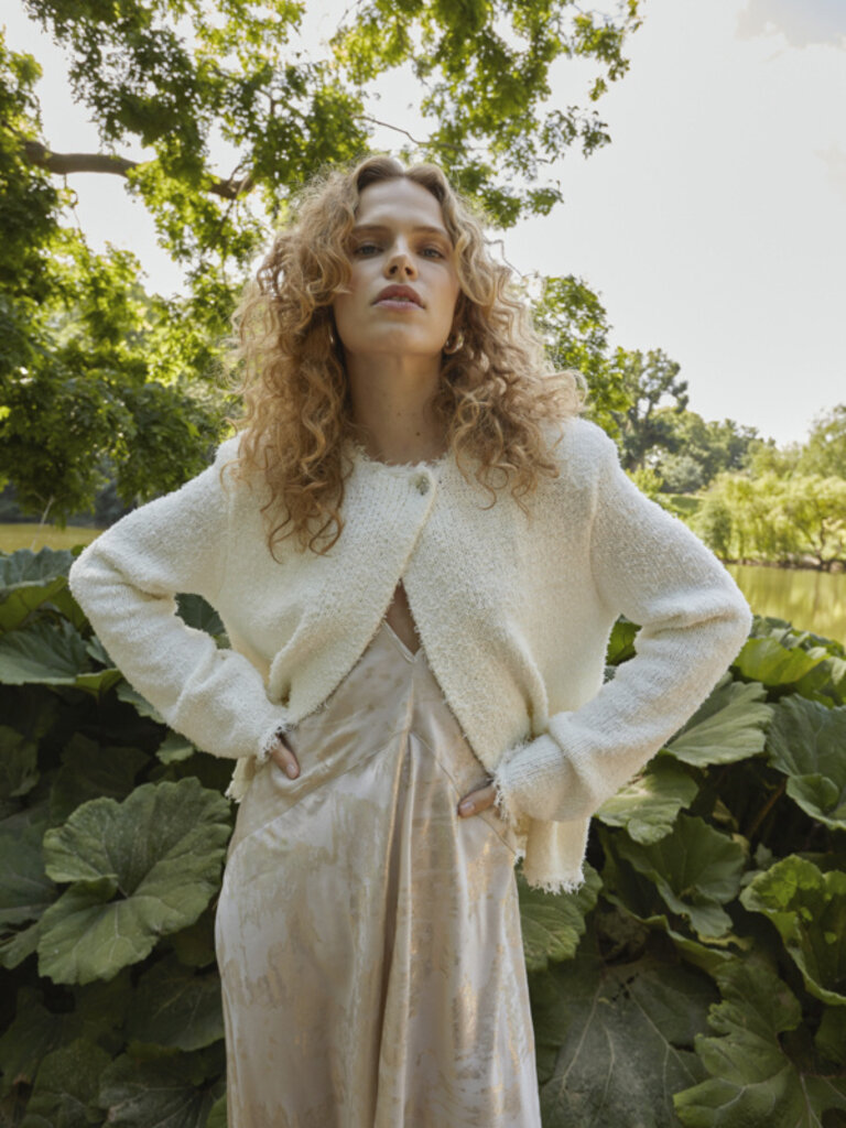 Soaked In Luxury Metallic Scroll Dress