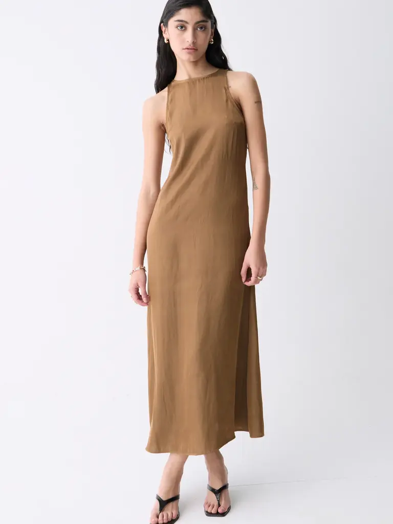 Deluc Silky Taupe Dress