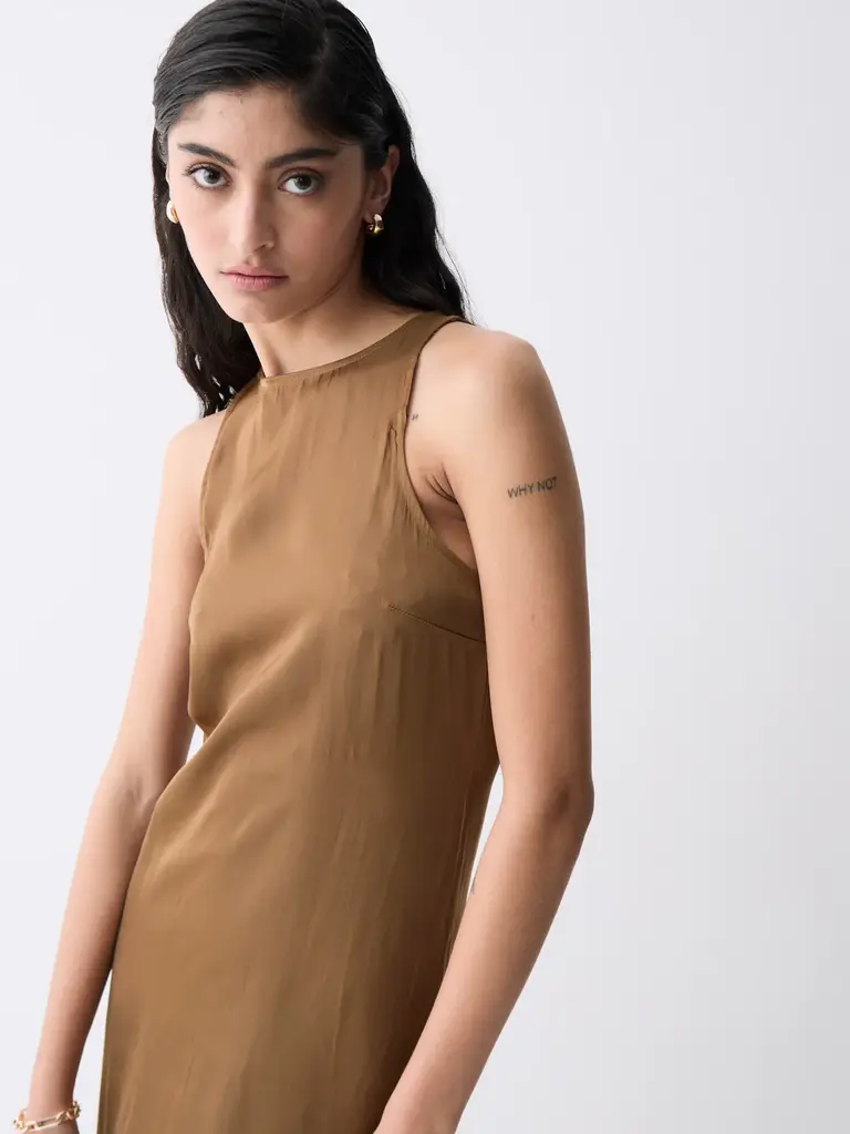 Deluc Silky Taupe Dress