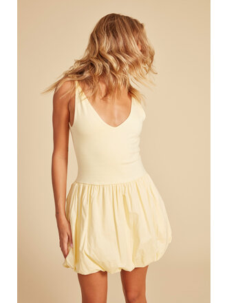 RD Style Yellow Bubble Hem Mini