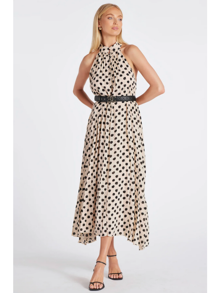 Bishop & Young Polka Dot Halter Maxi