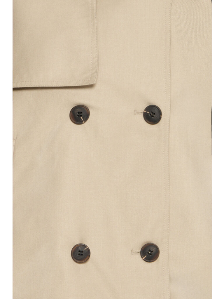 ICHI Cropped Trench Jacket