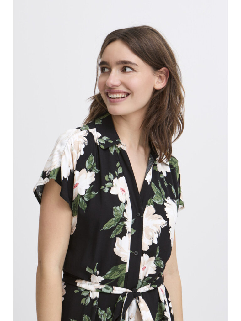 B. Young Bold Floral Button Midi
