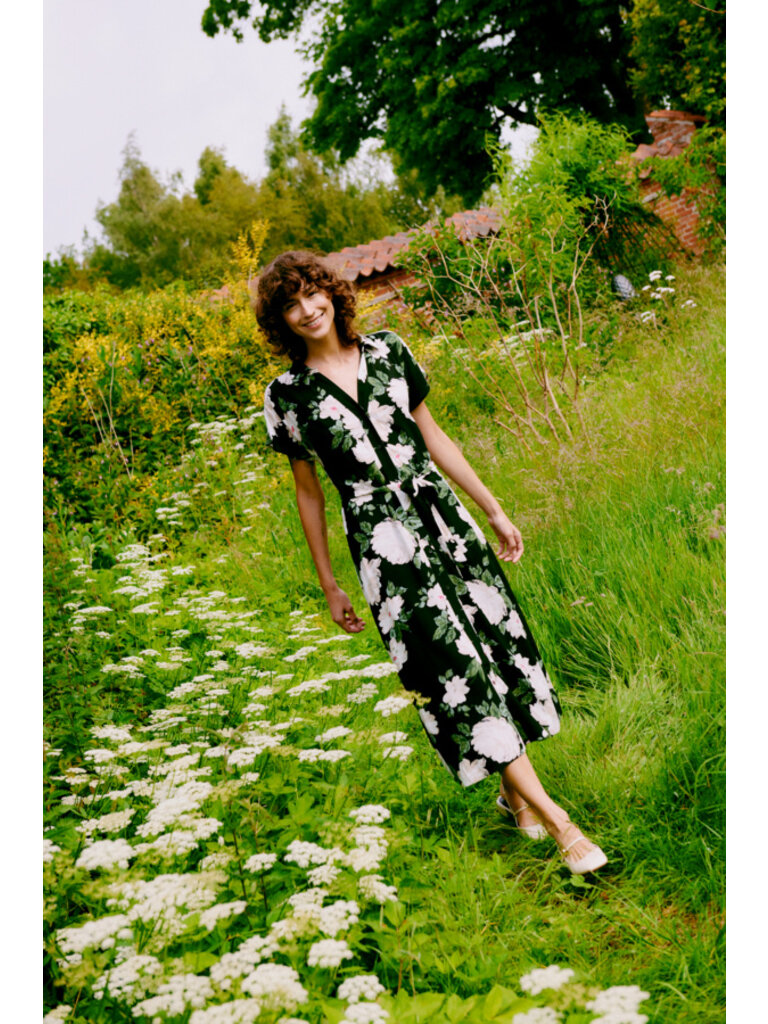 B. Young Bold Floral Button Midi