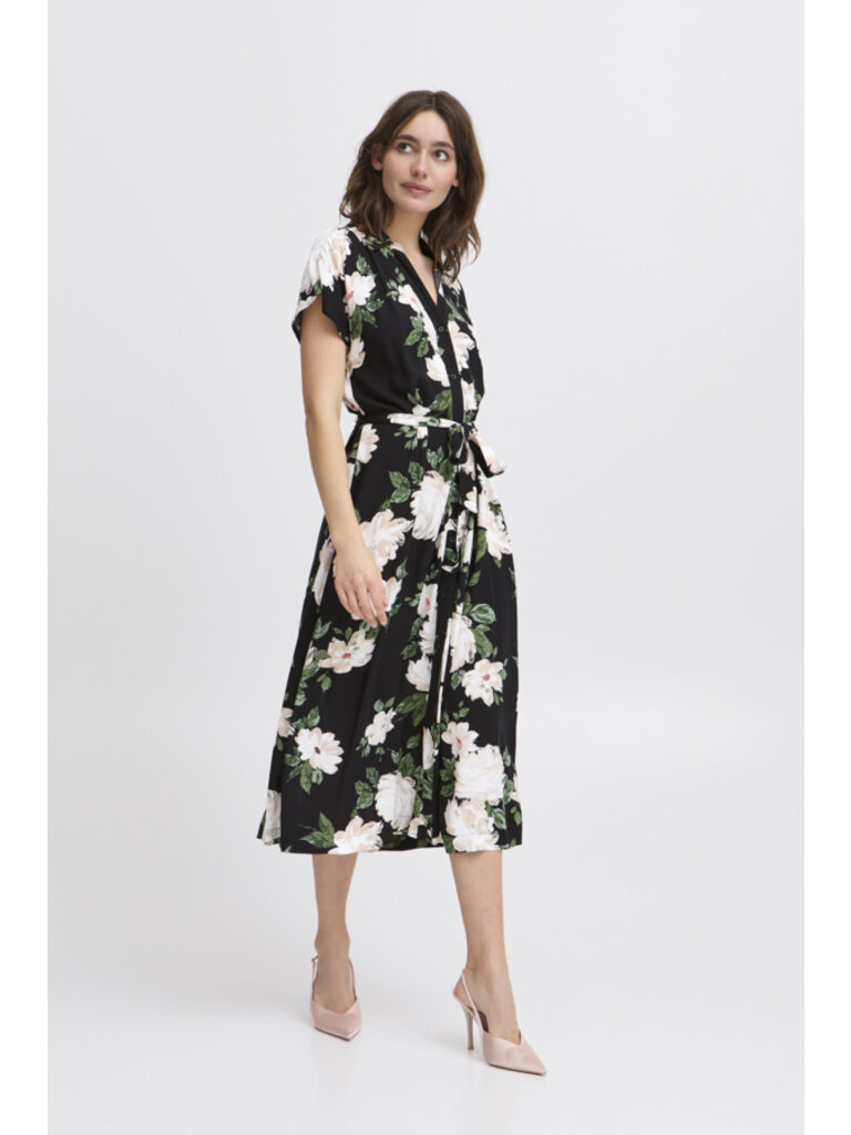 B. Young Bold Floral Button Midi