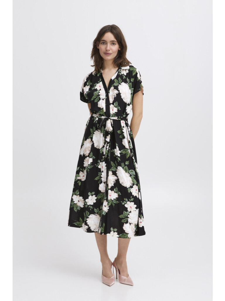 B. Young Bold Floral Button Midi