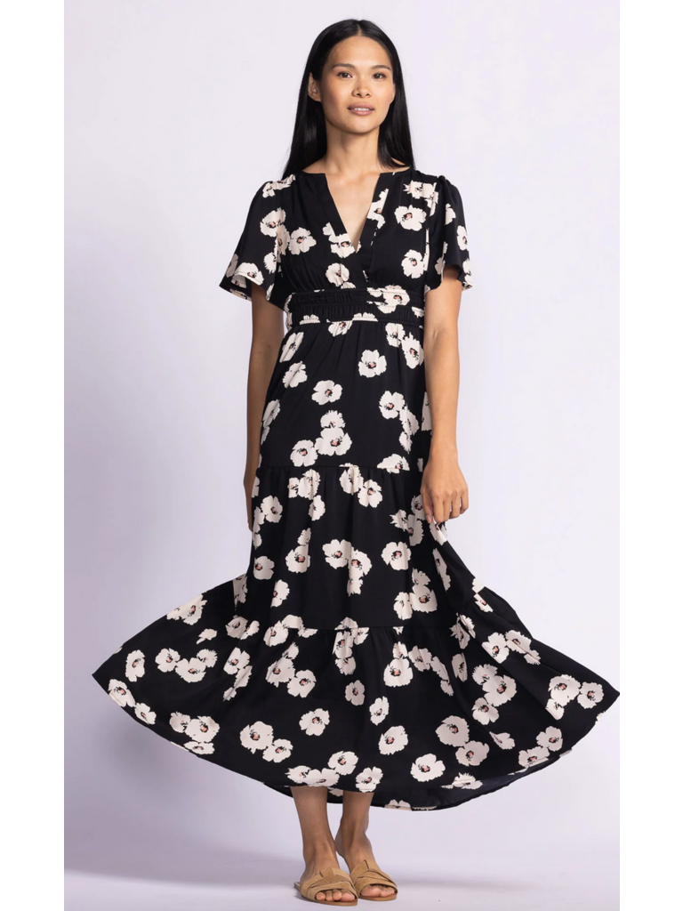 Pink Martini Black Floral Glam Maxi