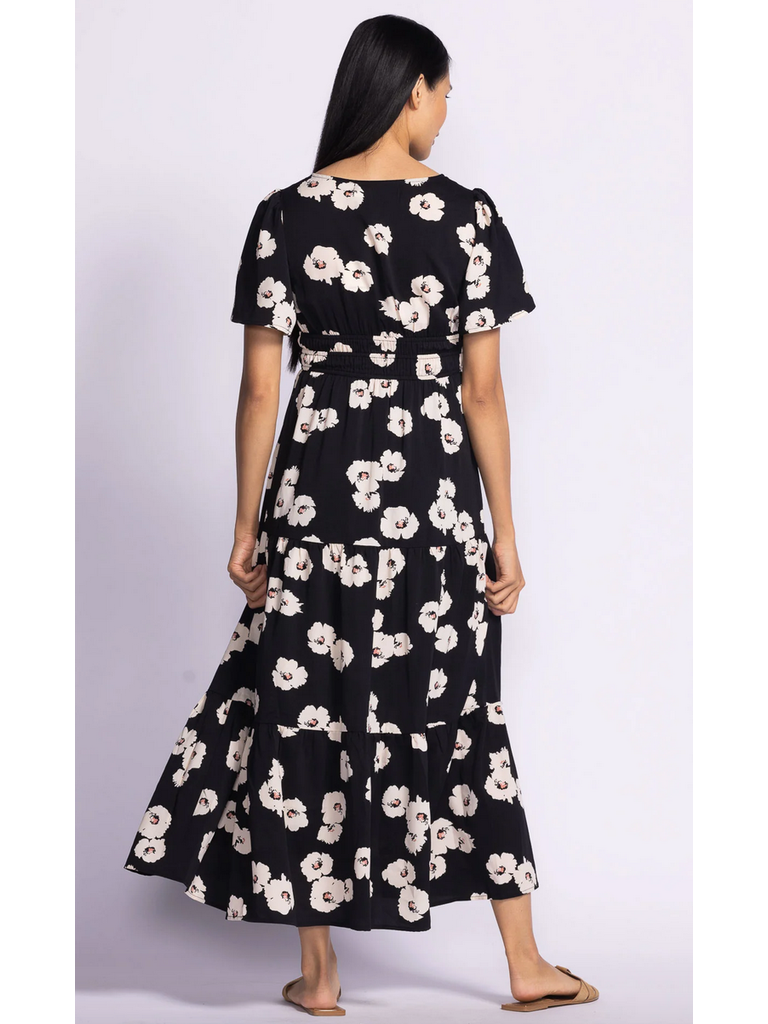 Pink Martini Black Floral Glam Maxi