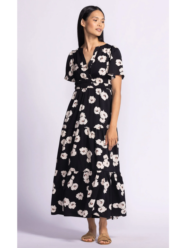 Pink Martini Black Floral Glam Maxi