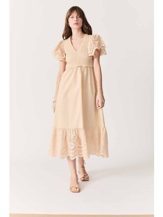 Deluc Beige Smocked Midi