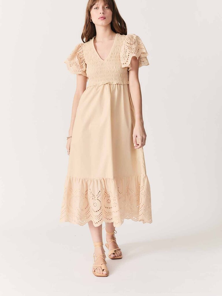 Deluc Beige Smocked Midi