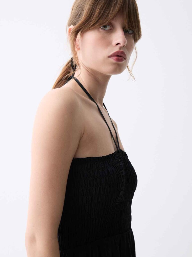 Deluc Strapless Smocked Midi