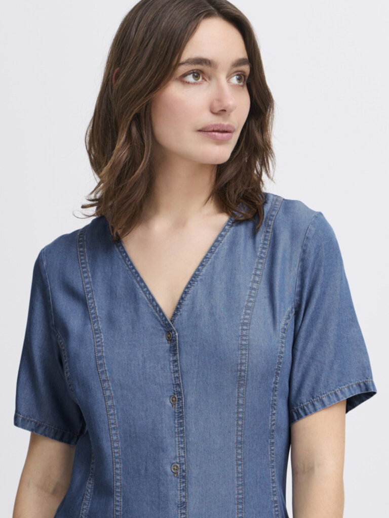 B. Young Chambray Button Midi