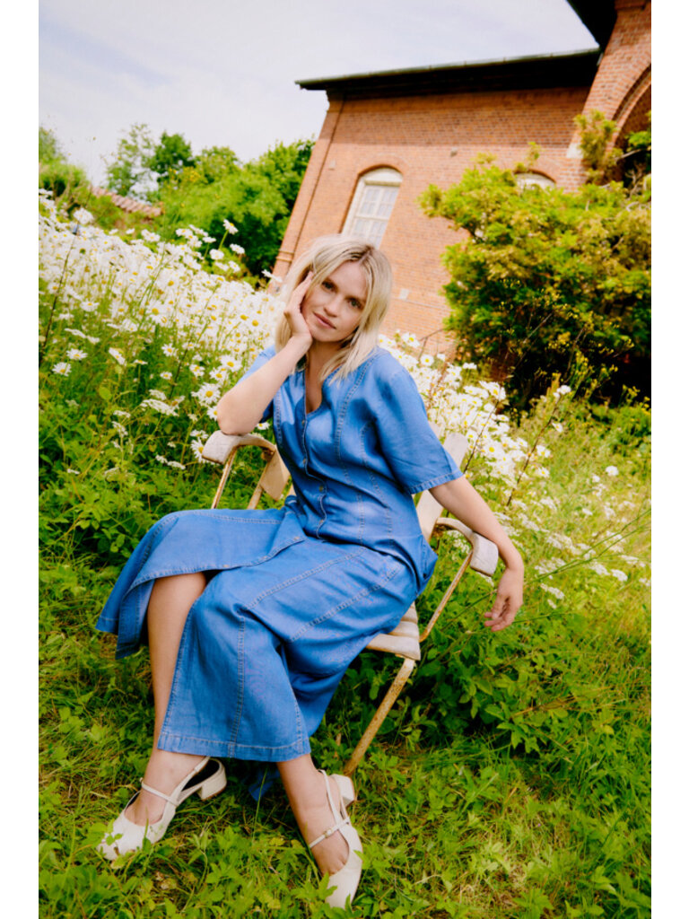 B. Young Chambray Button Midi